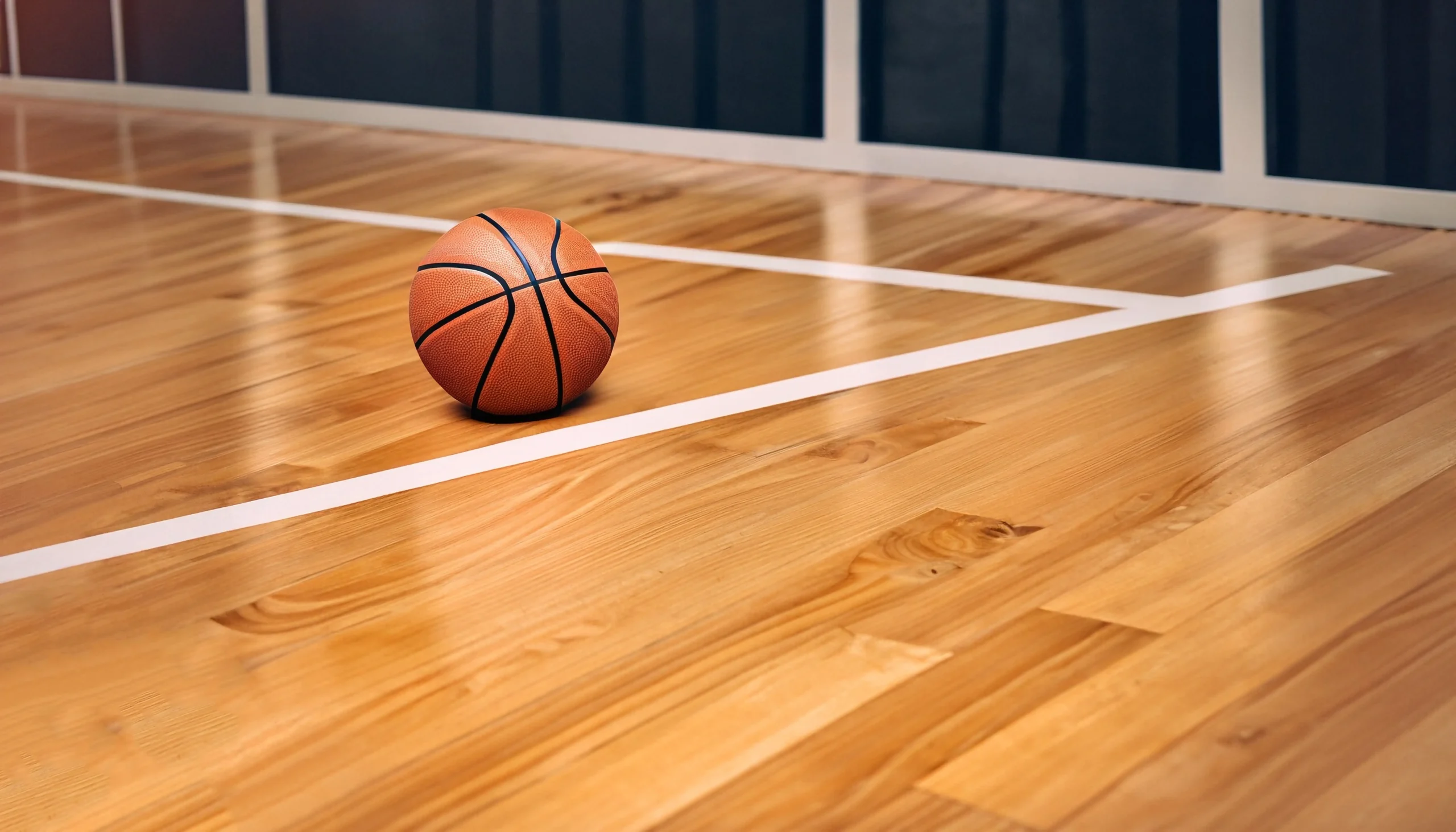 Gymnasium maple wood floors