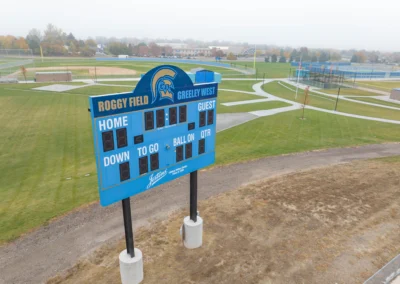 BROC outdoor scoreboard install