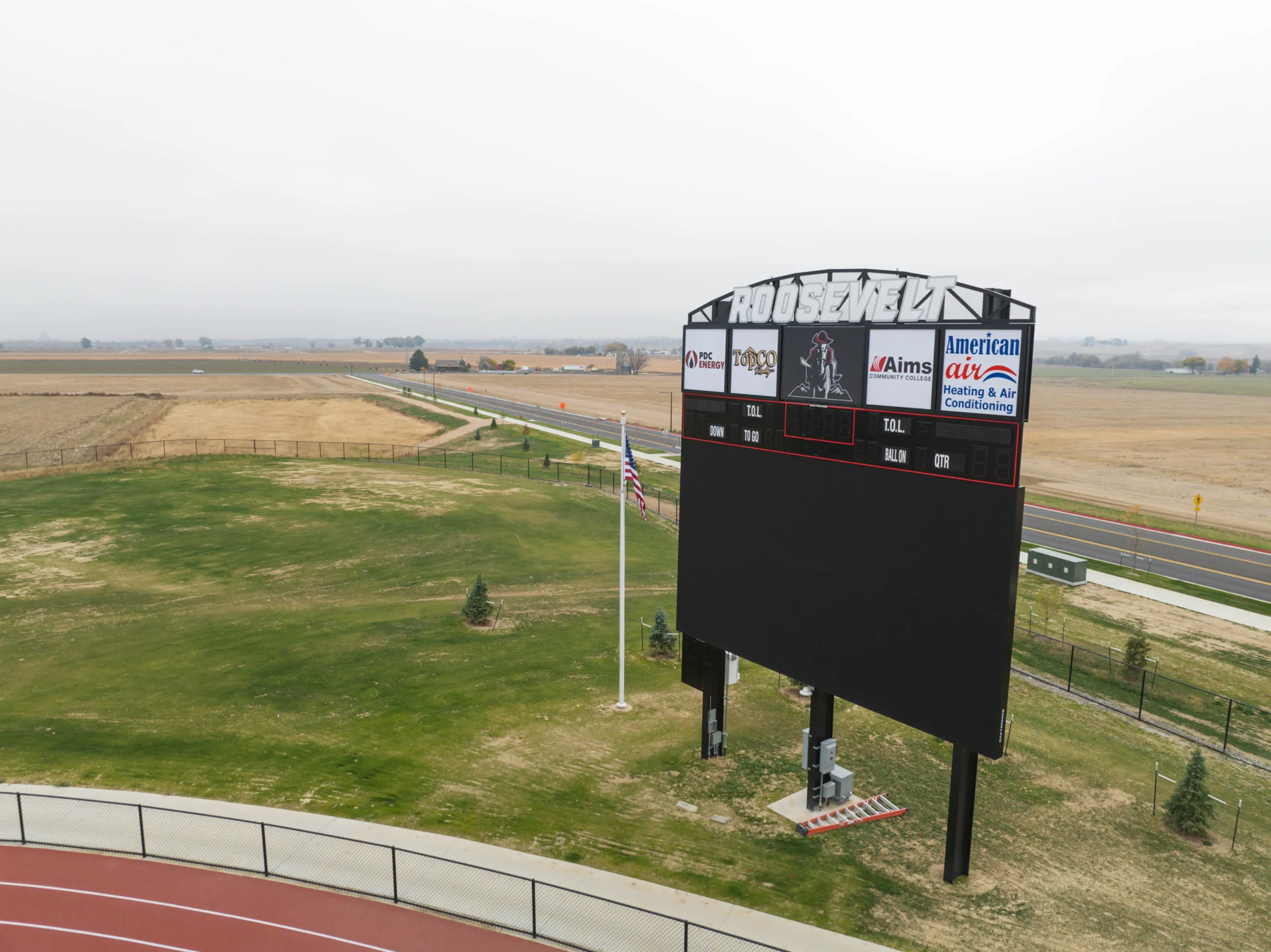 Football Scoreboard installed by BROC