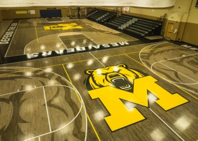 Gymnasium flooring graphics by BROC