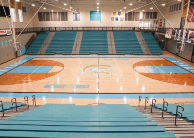 teal gymnasium designed by BROC