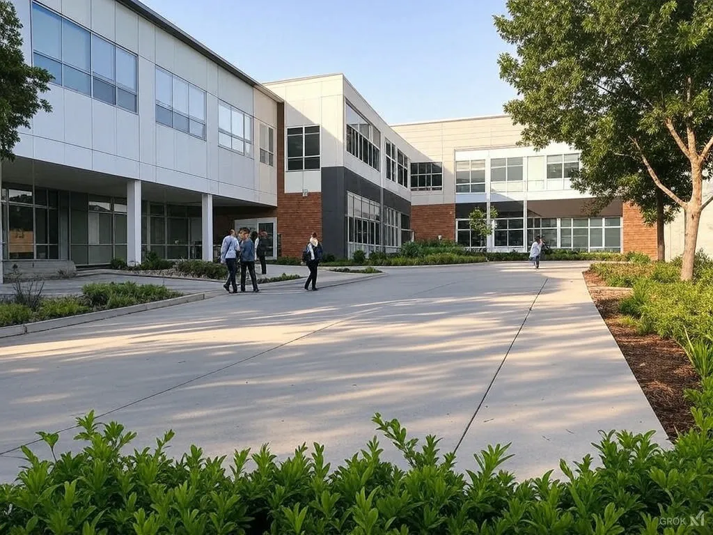 Modern school grounds